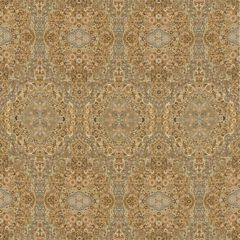 Mulberry Woodland Paisley Ochre Fabric