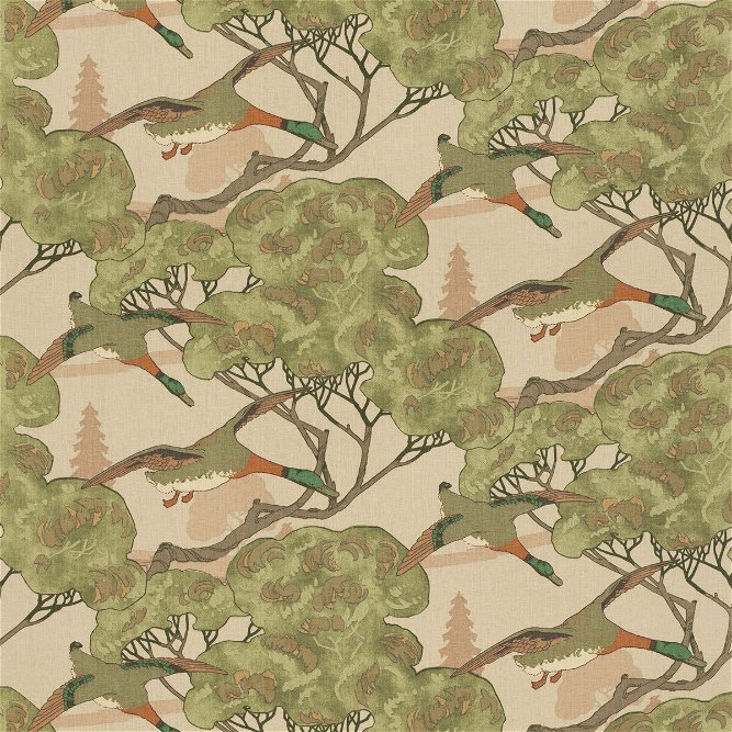 Mulberry Flying Ducks Plaster Fabric