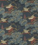 Mulberry Flying Ducks Red/Blue Fabric