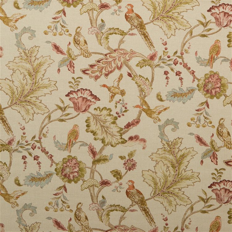 Mulberry Early Birds Natural Fabric