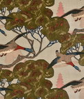 Mulberry Flying Ducks Velvet Sky Fabric