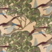 Mulberry Flying Ducks Velvet Camel Fabric