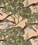 Mulberry Flying Ducks Velvet Camel