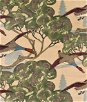 Mulberry Flying Ducks Velvet Camel Fabric