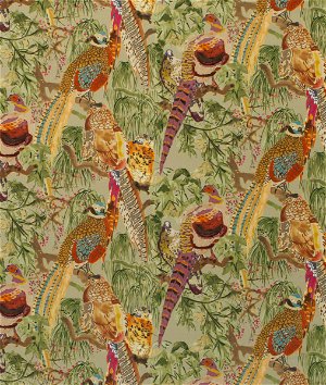 Mulberry Game Birds Velvet Fig/Multi Fabric
