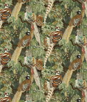 Mulberry Game Birds Velvet Forest Fabric