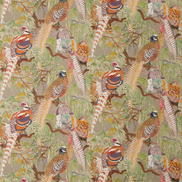Mulberry Game Birds Linen Stone/Multi Fabric