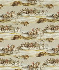 Mulberry Morning Gallop Velvet Grey/Sand Fabric
