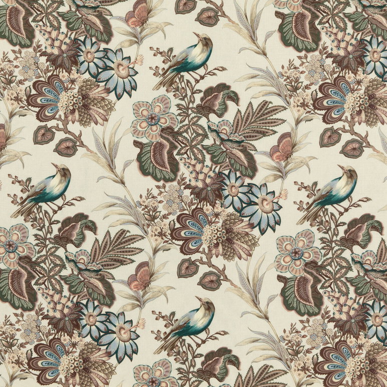 Mulberry Artist Garden Sage Fabric
