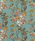 Mulberry Wild Side Teal Fabric
