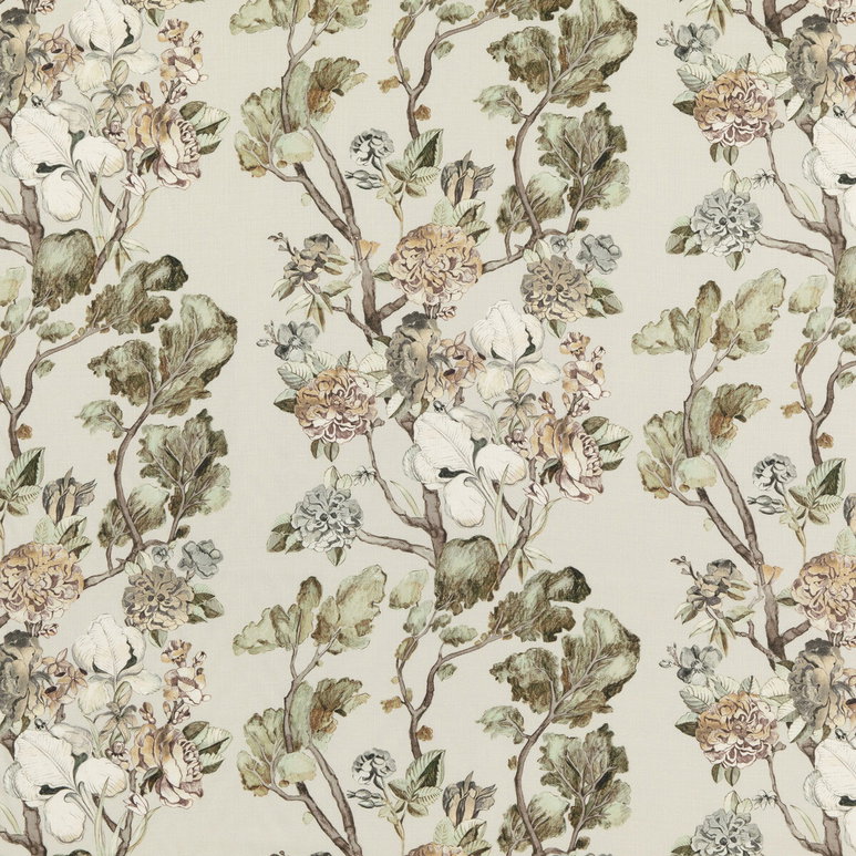 Mulberry Wild Side Sage Fabric