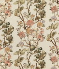 Mulberry Wild Side Coral/Green Fabric