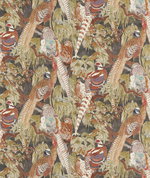 Mulberry Game Birds Linen Charcoal