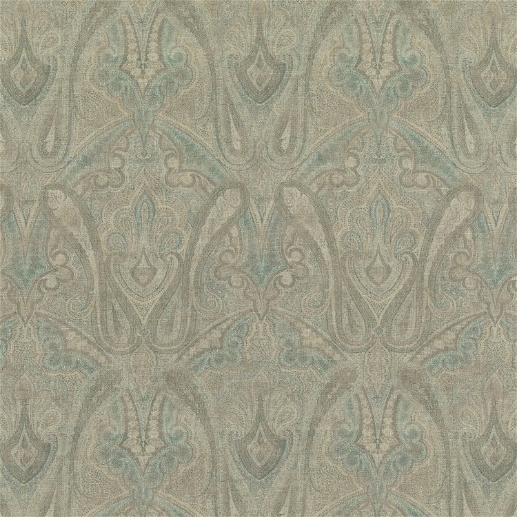 Mulberry Canvas Paisley Sage Fabric