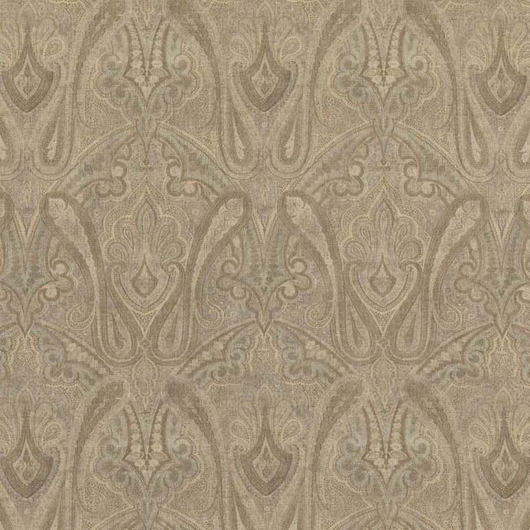 Mulberry Canvas Paisley Mineral Fabric