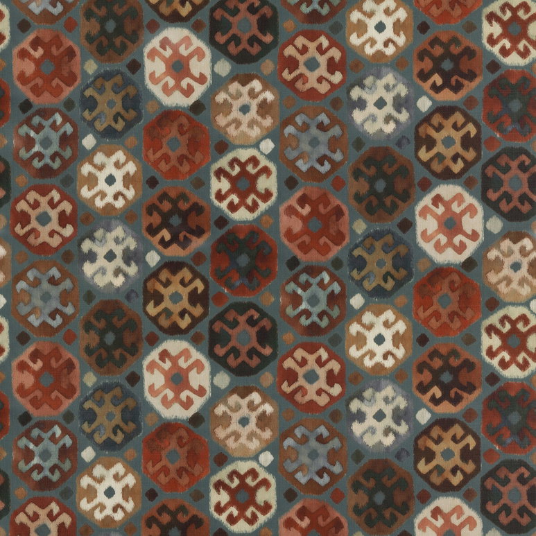 Mulberry Curiosity Teal Fabric