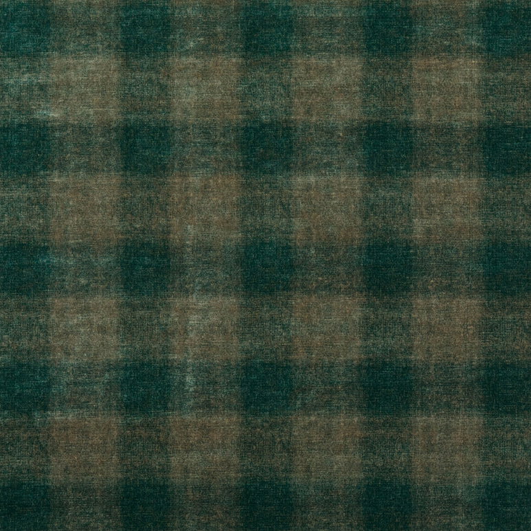 Mulberry Highland Check Teal Fabric