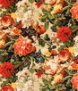 Mulberry Floral Pompadour Velvet Spice Fabric