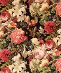 Mulberry Floral Pompadour Velvet Red/Plum Fabric