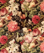 Mulberry Floral Pompadour Velvet Red/Plum