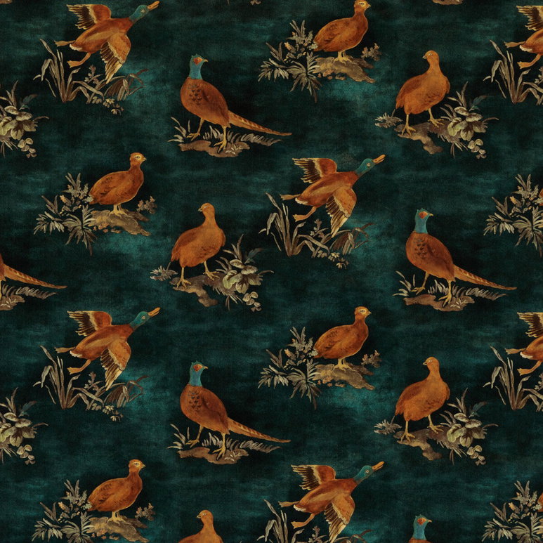 Mulberry Game Show Teal Fabric