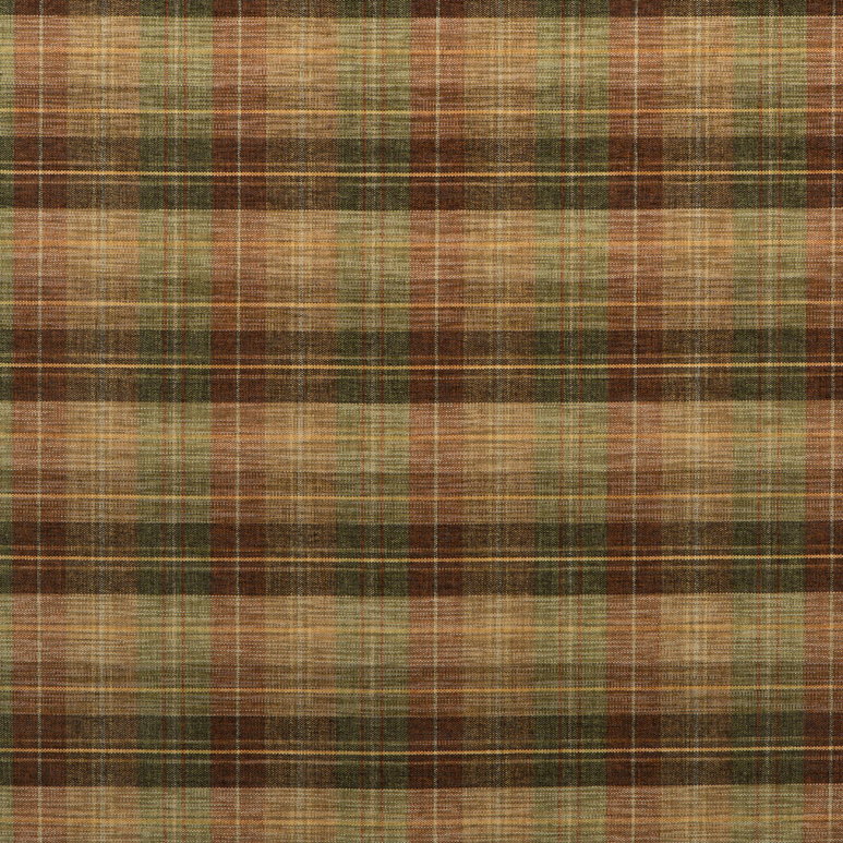 Mulberry Clan Chenille Burnt Orange/Green/Nutmeg Fabric