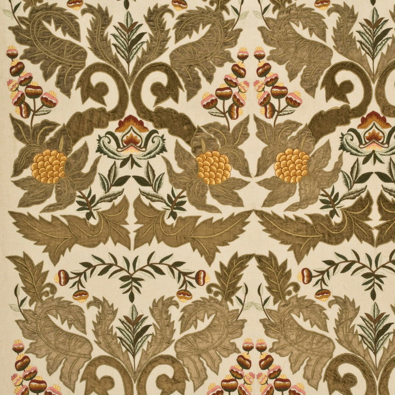 Mulberry Constantine Linen Sage/Gold Fabric