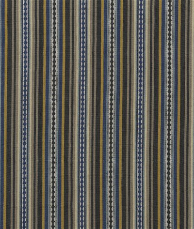 Mulberry Dalton Stripe Indigo/Ochre Fabric