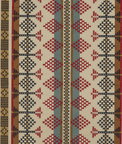 Mulberry Saddle Blanket Indigo/Red Fabric