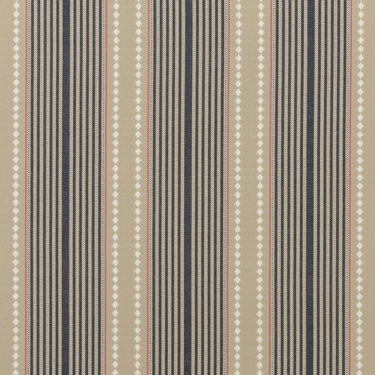 Mulberry Brighton Stripe Indigo/Linen Fabric