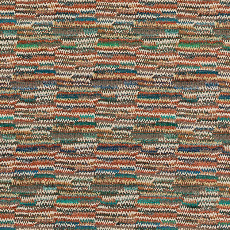 Mulberry Landscape Teal/Spice Fabric