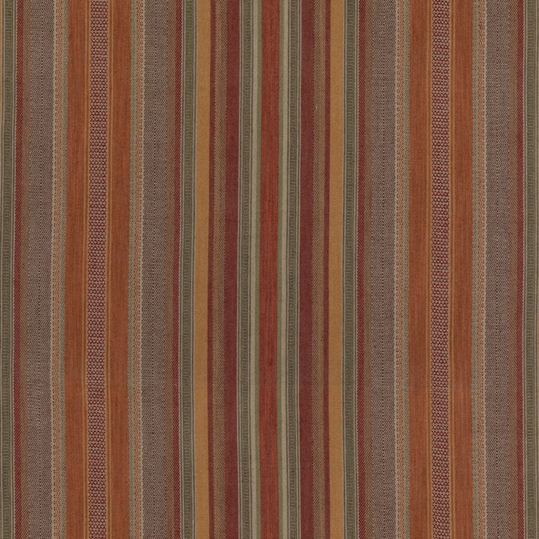 Mulberry Rustic Stripe Red/Plum Fabric
