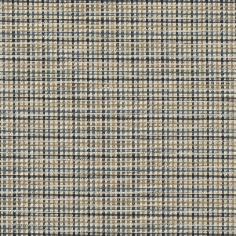 Mulberry Babington Check Indigo Fabric