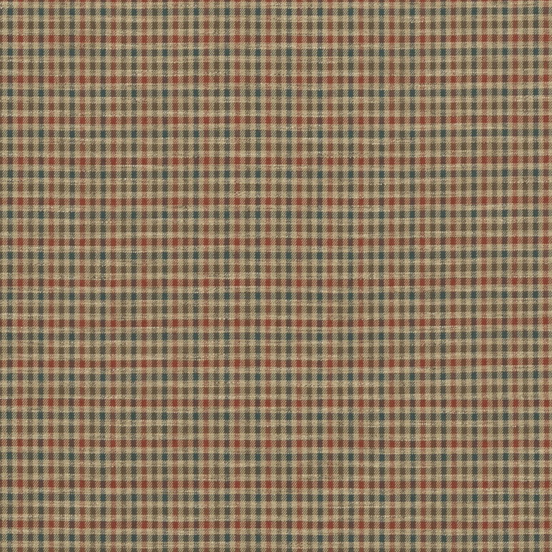 Mulberry Babington Check Teal/Spice Fabric