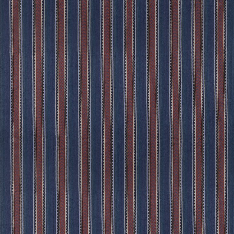Mulberry Barrington Stripe Indigo/Red Fabric