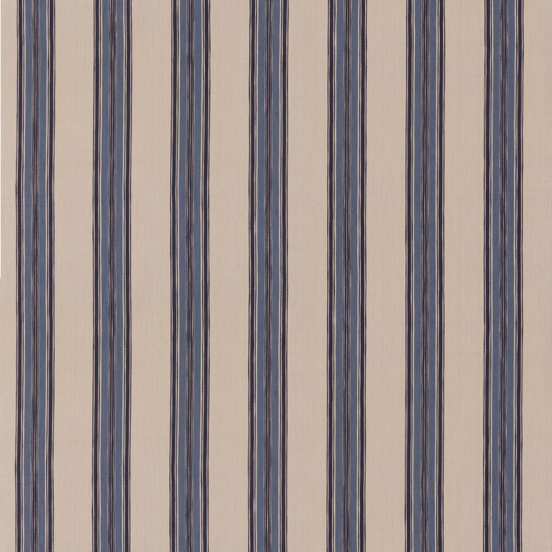 Mulberry Falmouth Stripe Indigo Fabric