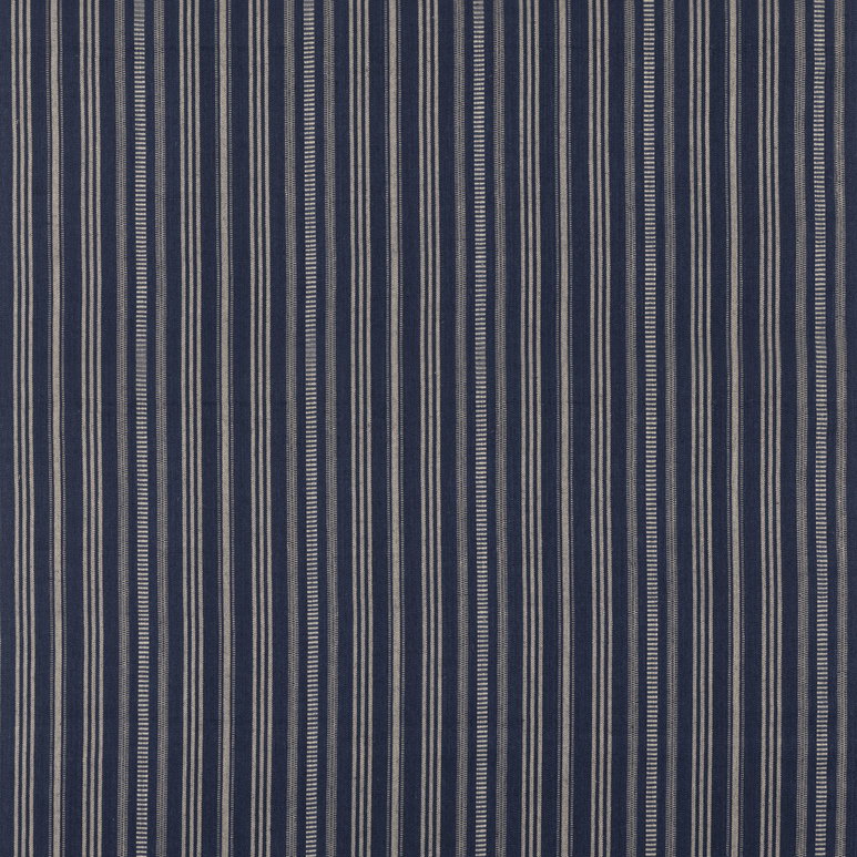 Mulberry Signal Stripe Indigo Fabric