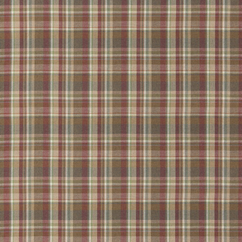 Mulberry Lindisfarne Plaid Red/Gold Fabric