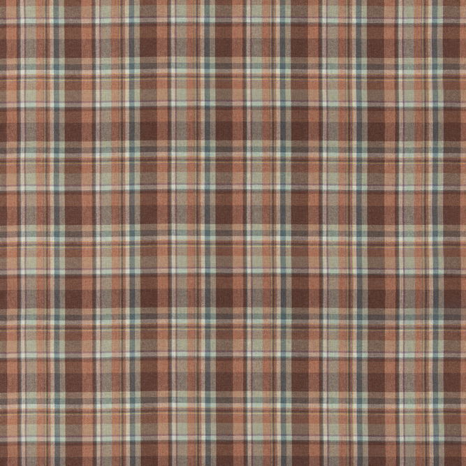 Mulberry Lindisfarne Plaid Russet/Aqua Fabric