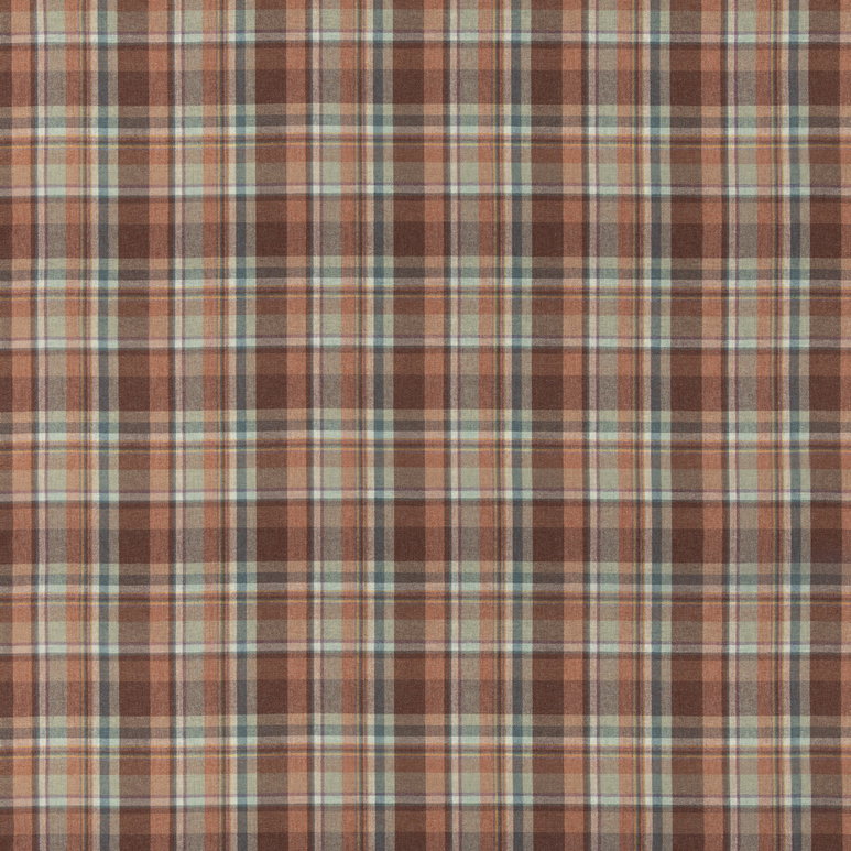 Mulberry Lindisfarne Plaid Russet/Aqua Fabric