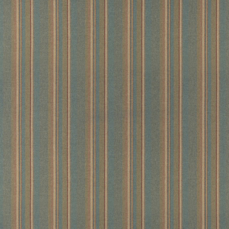 Mulberry Lindisfarne Stripe Teal Fabric