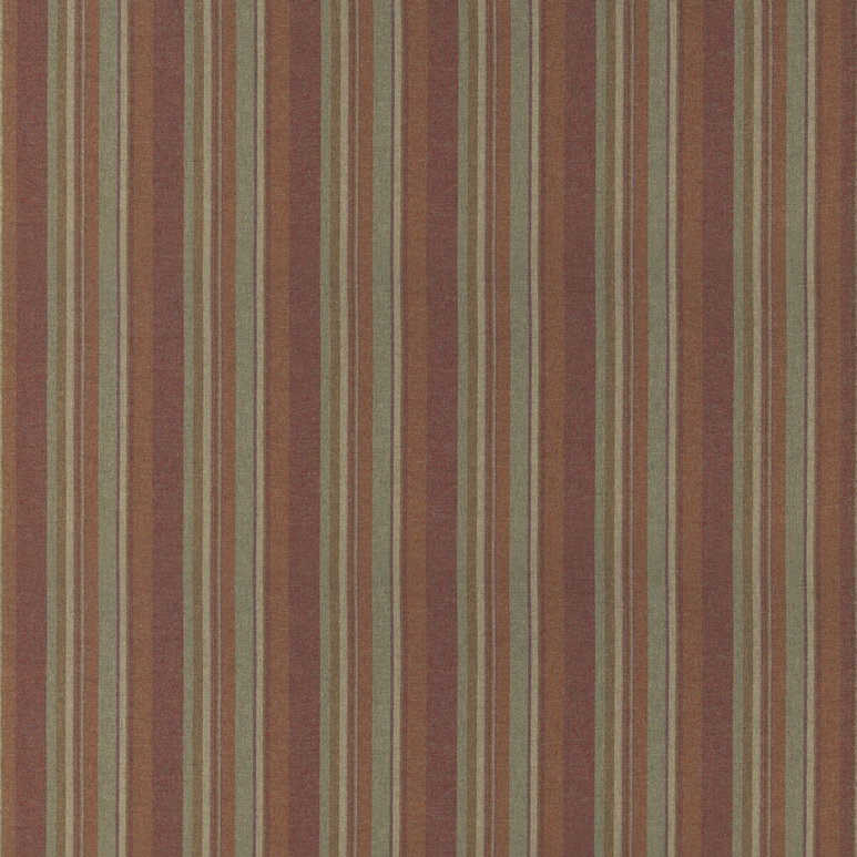 Mulberry Lindisfarne Stripe Russet/Sage Fabric