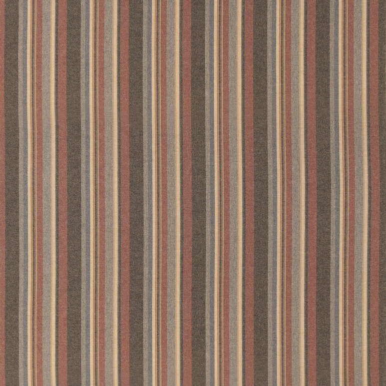 Mulberry Lindisfarne Stripe Russet/Slate Fabric