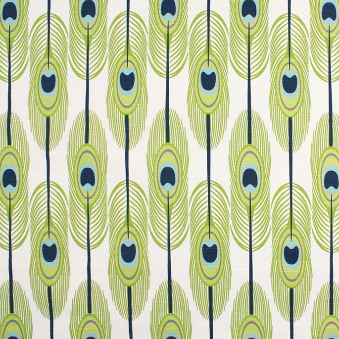 Premier Prints Feathers Canal Slub Fabric image 1 of 3