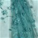 Teal Sequin Embroidered Organza Fabric thumbnail image 1 of 3
