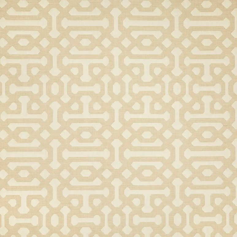 Sunbrella Fretwork Flax Fabric