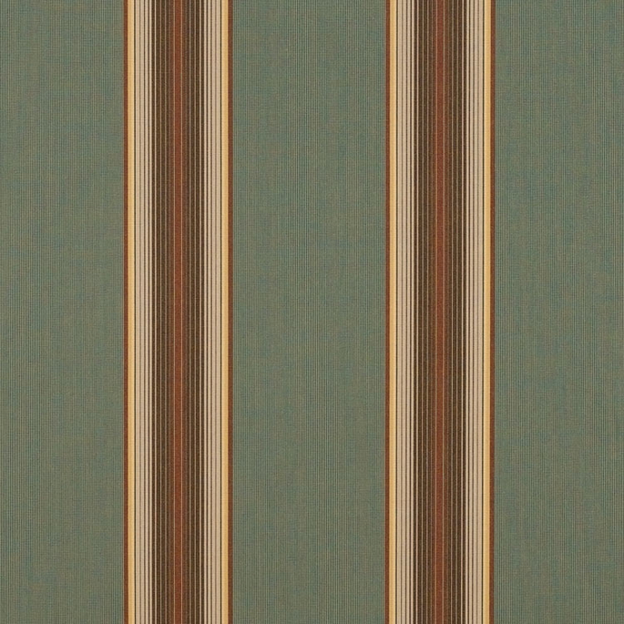 Sunbrella Awning / Marine 46" Forest Vintage Bar Stripe Fabric image 1 of 2