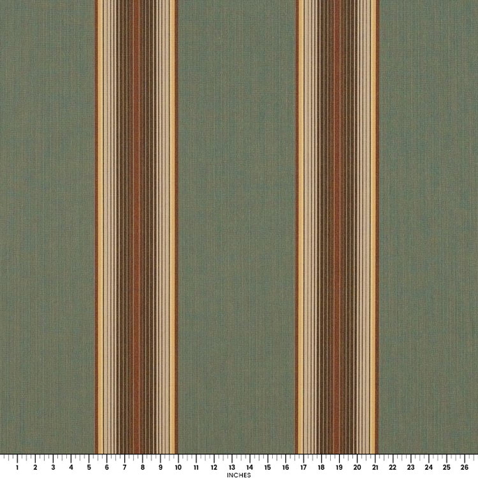 Sunbrella Awning / Marine 46" Forest Vintage Bar Stripe Fabric image 2 of 2