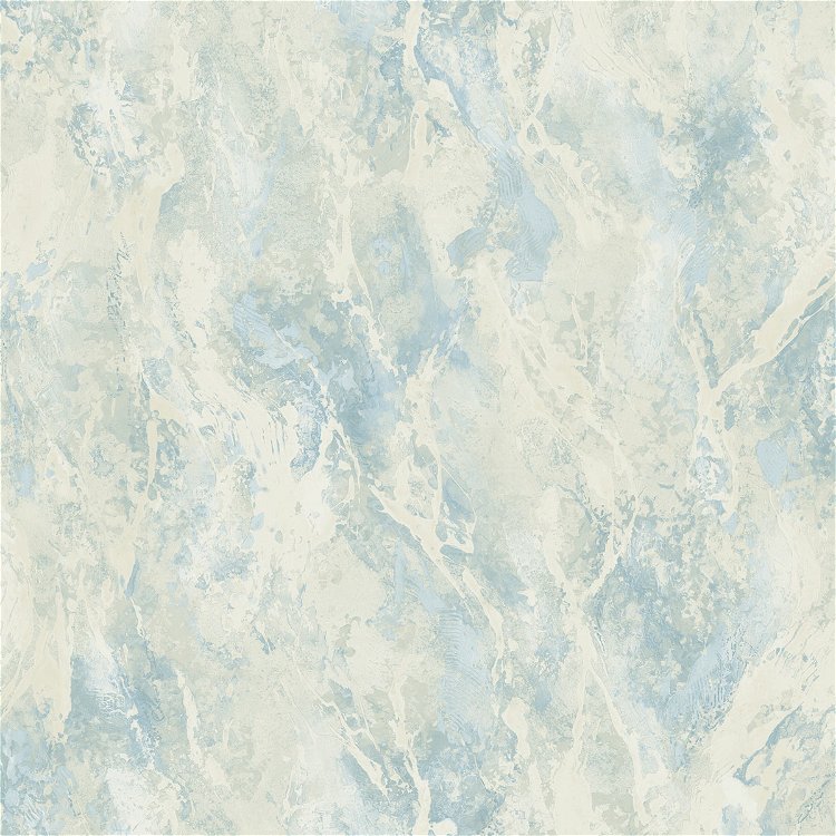Seabrook Designs Paint Splatter Metallic Powder Blue & Cream Wallpaper