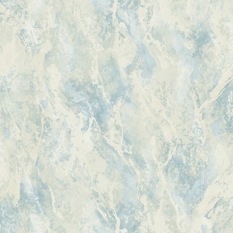 Seabrook Designs Paint Splatter Metallic Powder Blue &amp; Cream Wallpaper